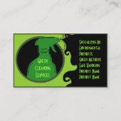 緑のきれいで芸術的なクリーニングの名刺 名刺 (裏面)