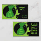 緑のきれいで芸術的なクリーニングの名刺 名刺 (正面/裏面)