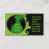 緑のきれいで芸術的なクリーニングの名刺 名刺 (裏面)