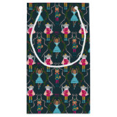 緑のくるみ割りペットパターン スモールペーパーバッグ (裏面)