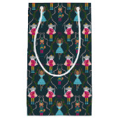 緑のくるみ割りペットパターン スモールペーパーバッグ (正面)