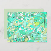 緑のぐにゃぐにゃした葉のポストカード ポストカード (正面/裏面)