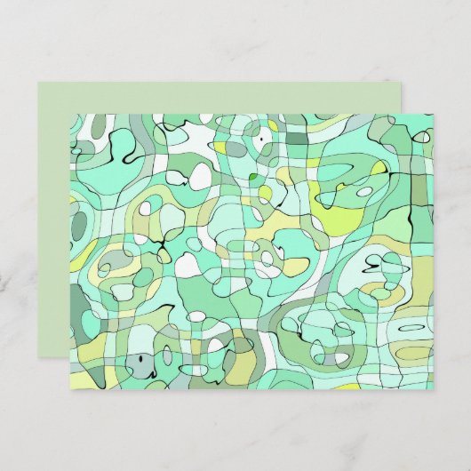 緑のぐにゃぐにゃした葉のポストカード ポストカード (正面/裏面)