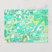 緑のぐにゃぐにゃした葉のポストカード ポストカード (正面)