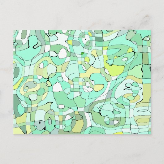 緑のぐにゃぐにゃした葉のポストカード ポストカード (正面)