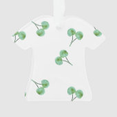 緑のさくらんぼパターン オーナメント (正面)