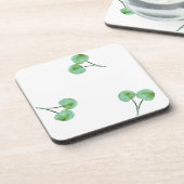 緑のさくらんぼパターン コースター (左側)