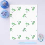 緑のさくらんぼパターン チラシ (シングル)