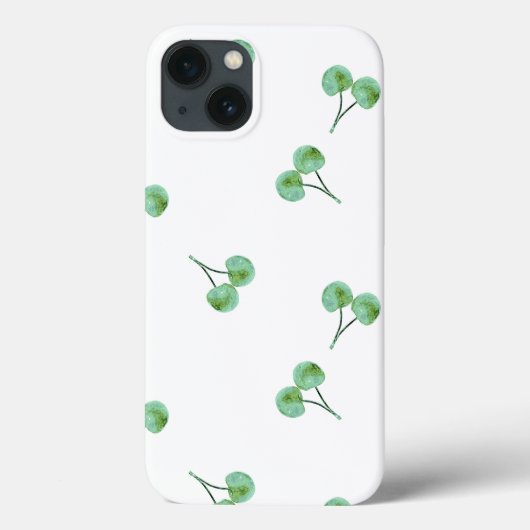 緑のさくらんぼパターン Case-Mate iPhoneケース (裏面)