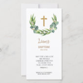 緑のしおりサンキューカード、バプテスマ支持 サンキューカード (正面)