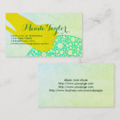 緑のしぶきの両側をカスタマイズ 名刺 (正面/裏面)