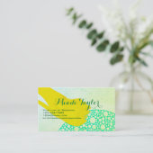 緑のしぶきの両側をカスタマイズ 名刺 (スタンド正面)