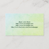 緑のしぶきの両側をカスタマイズ 名刺 (裏面)