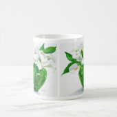 緑のつぼのマグのオランダカイウユリ コーヒーマグカップ (中央)