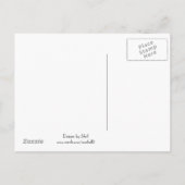 緑のつる植物の黒い日付を保存 案内ポストカード (裏面)