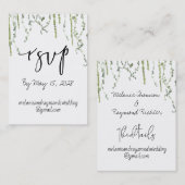 緑のつる植物オンラインRSVPと詳細Mighty Busine 名刺 (正面/裏面)