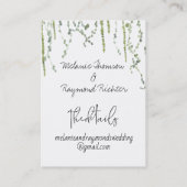 緑のつる植物オンラインRSVPと詳細Mighty Busine 名刺 (裏面)