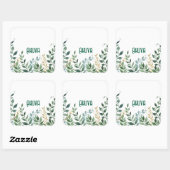 緑のつる植物パーティーシール スクエアシール (シート)