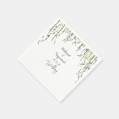 緑のつる植物結婚の5インチスクエアカクテル スタンダードカクテルナプキン (角)