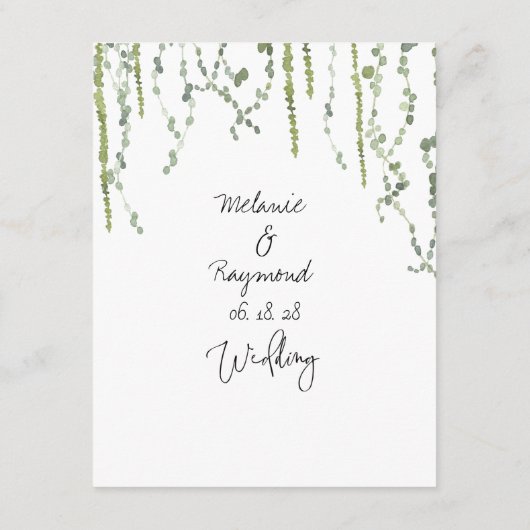 緑のつる植物詳細エンクロージャカード エンクロージャーカード (裏面)