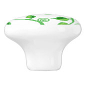 緑のつる植物離れの腱 セラミックノブ (側面)