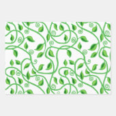 緑のつる植物離れの腱 ラッピングペーパーシート (正面3)