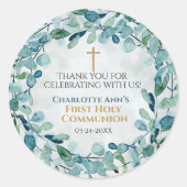 緑のとの聖餐式の最初離れの実施 ラウンドシール (正面)