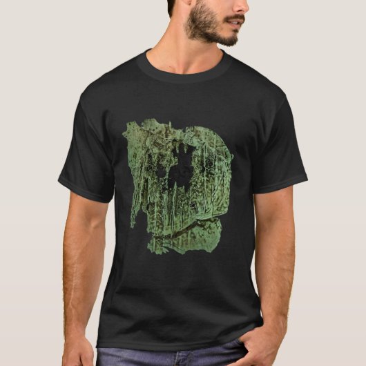緑ののまわりに魚の水質汚染コンサー Tシャツ (正面)