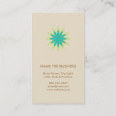 緑のはすの花のロゴのヨガの治療の健康 名刺 (裏面)