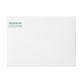 緑のはっきりしたキャップ卒業ラップのまわりにラベル ラップアラウンドラベル (正面)