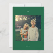 緑のはっきりしたクリスマスオーバルアーチワン写真 シーズンカード (裏面)