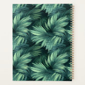 緑のはっきりしたジャングルのトロピカルパーム プランナー手帳 (裏面)