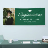 緑のはっきりした書道写真卒業 横断幕 (トレードショー)