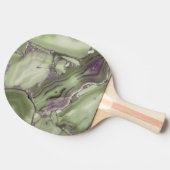 緑のひびの入った表面 卓球ラケット (横)