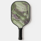 緑のひびフェイク割れ面 ピックルボールラケット (裏面)