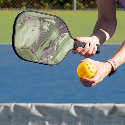 緑のひびフェイク割れ面 ピックルボールラケット (インサイチュ)