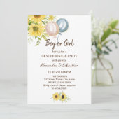 緑のひまわりジェンダーリビール招待状 招待状 (スタンド正面)