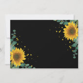 緑のひまわり卒業パーティーの写真 招待状 (裏面)