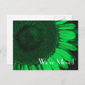 緑のひまわり新住所フローラはがき 案内ポストカード (正面/裏面)