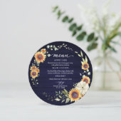 緑のひまわり秋ブライダルシャワーラウンドメニュー 招待状 (スタンド正面)