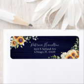 緑のひまわり秋ブライダルシャワーラベル ラベル (インサイチュ)