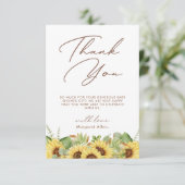 緑のひまわり赤ちゃんシャワーありがとう サンキューカード (スタンド正面)