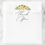 緑のひまわり赤ちゃんシャワー ラウンドシール (バッグ)