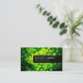 緑のぼやけたライト名刺 名刺 (スタンド正面)