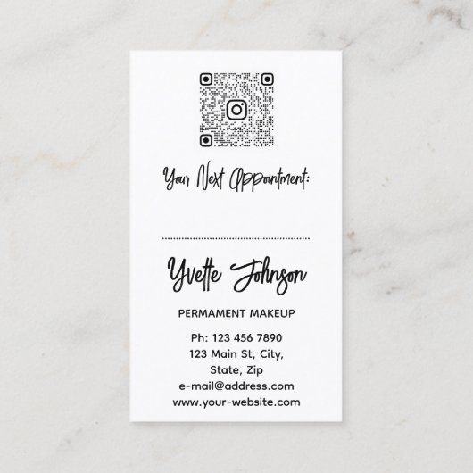 緑のまつ毛メイクアップロゴQRCode金ゴールドブラック 名刺