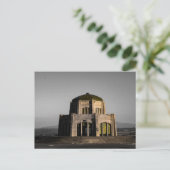 緑のみの色でオレゴン州のVista House ポストカード (スタンド正面)