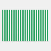 緑のよくはしゃぐ線、ジグザグとシャムロックセット3 ラッピングペーパーシート (正面)