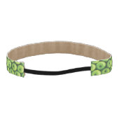 緑のりんごが付いているパターン アスレチックヘッドバンド (裏面)