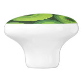 緑のりんごが付いているパターン セラミックノブ (側面)