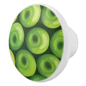 緑のりんごが付いているパターン セラミックノブ (右)